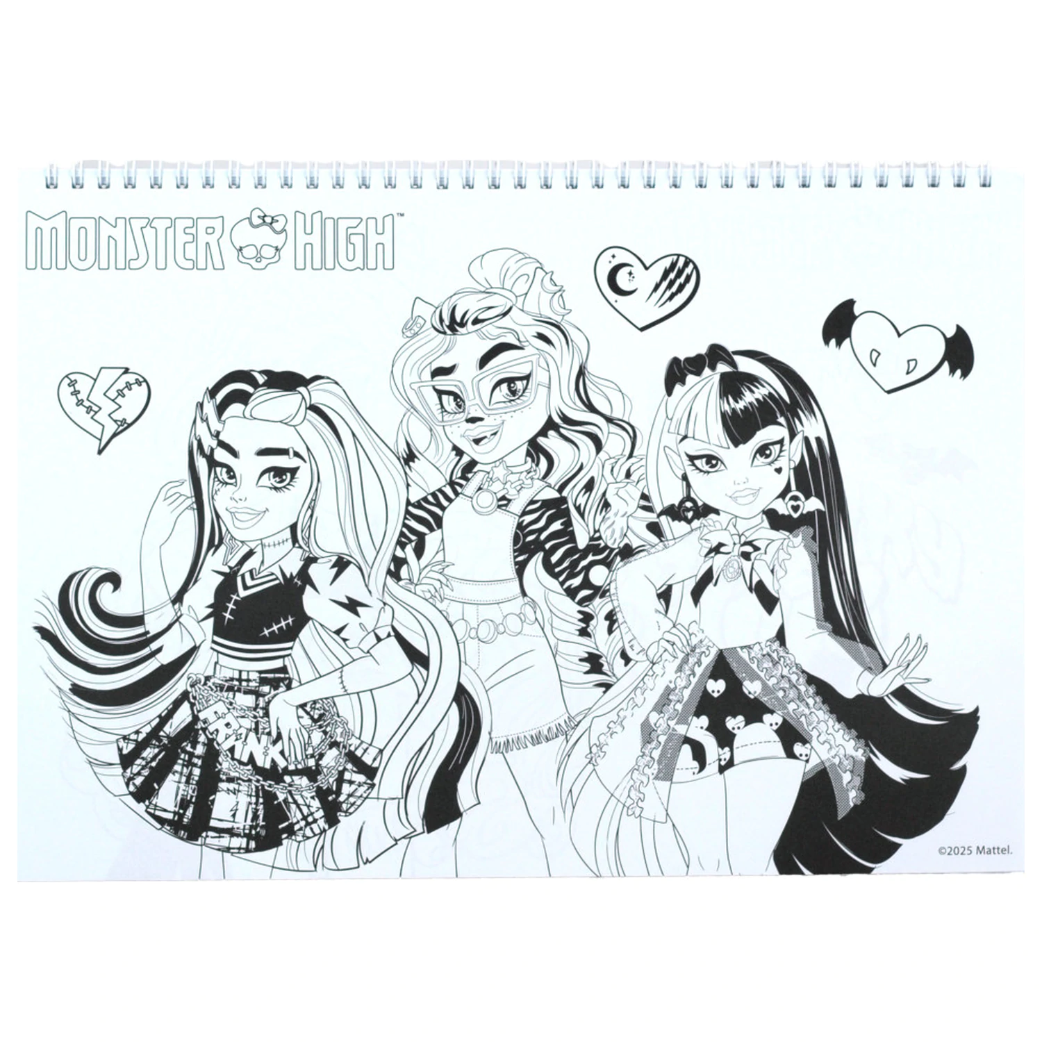Monster High Crew A4 Spiral Sketchbook 40 Pages with Stickers product photo