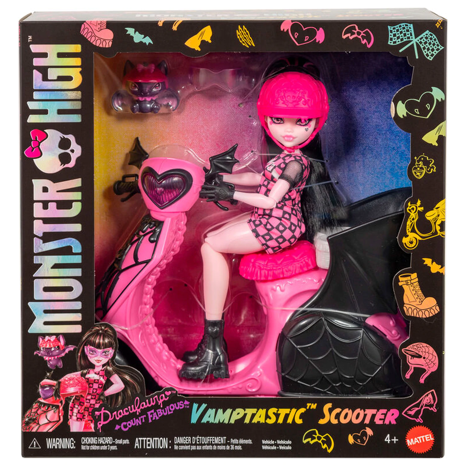 Monster High Draculaura and Scooter doll product photo