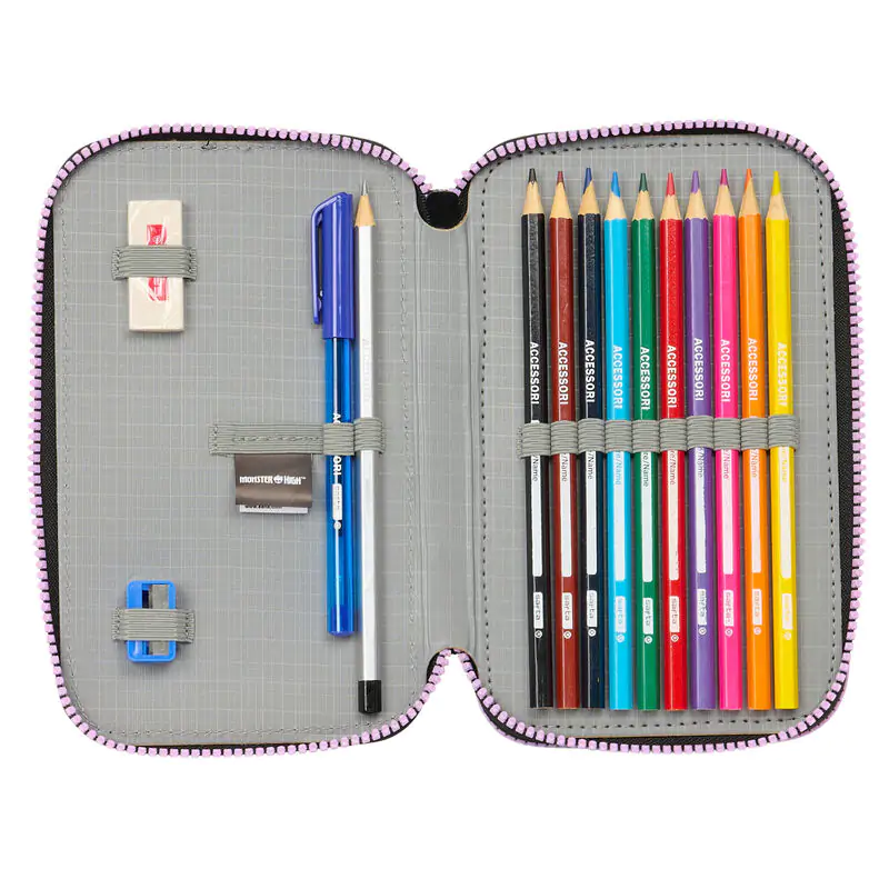 Monster High Fantastic double pencil case 28pcs product photo