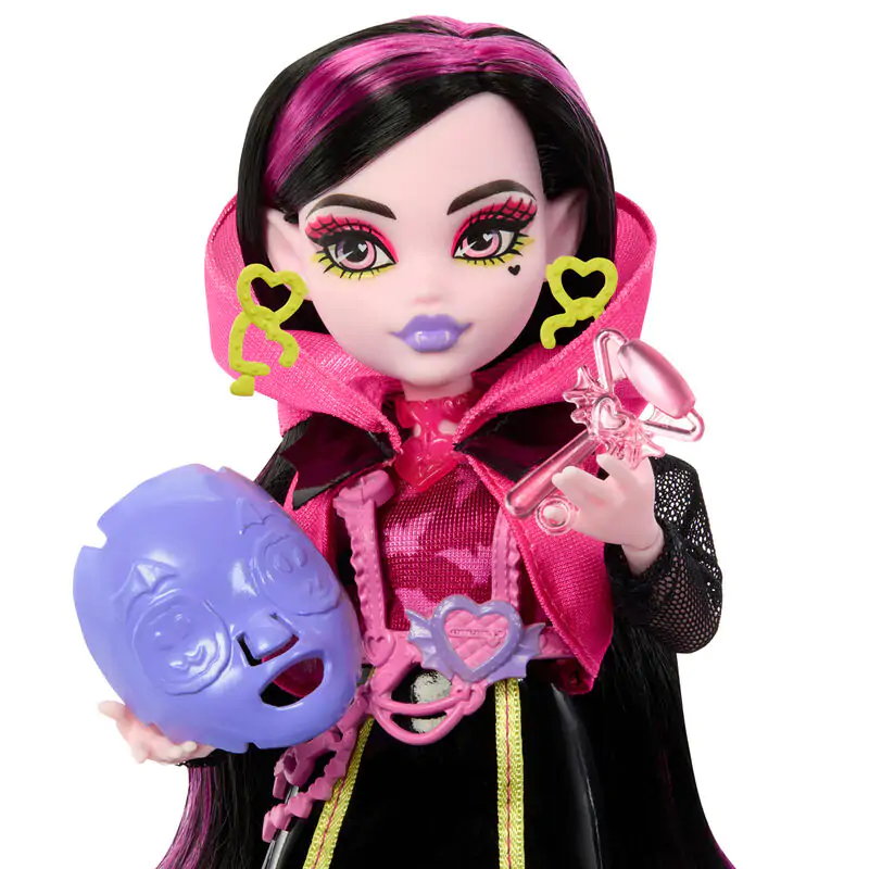 Monster High Skullmate Secrets Neon Frights Draculaura doll 25cm termékfotó