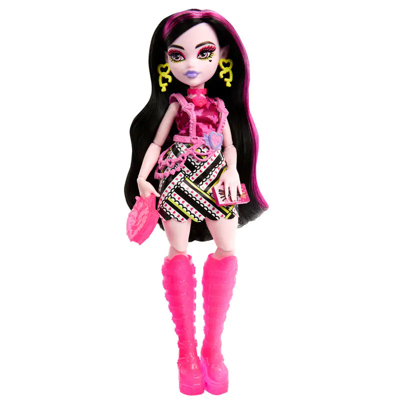 Monster High Skullmate Secrets Neon Frights Draculaura doll 25cm termékfotó