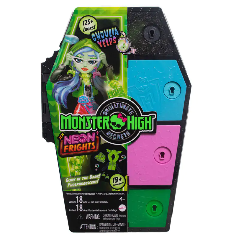 Monster High Skullmate Secrets Neon Frights Ghoulia doll 25cm termékfotó