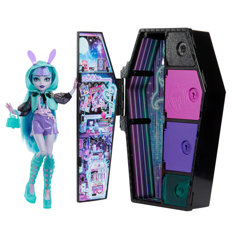 Monster High Skullmate Secrets Neon Frights Twyla doll 25cm termékfotó