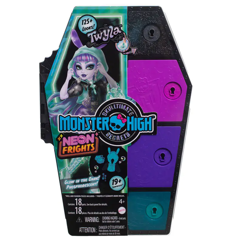 Monster High Skullmate Secrets Neon Frights Twyla doll 25cm termékfotó