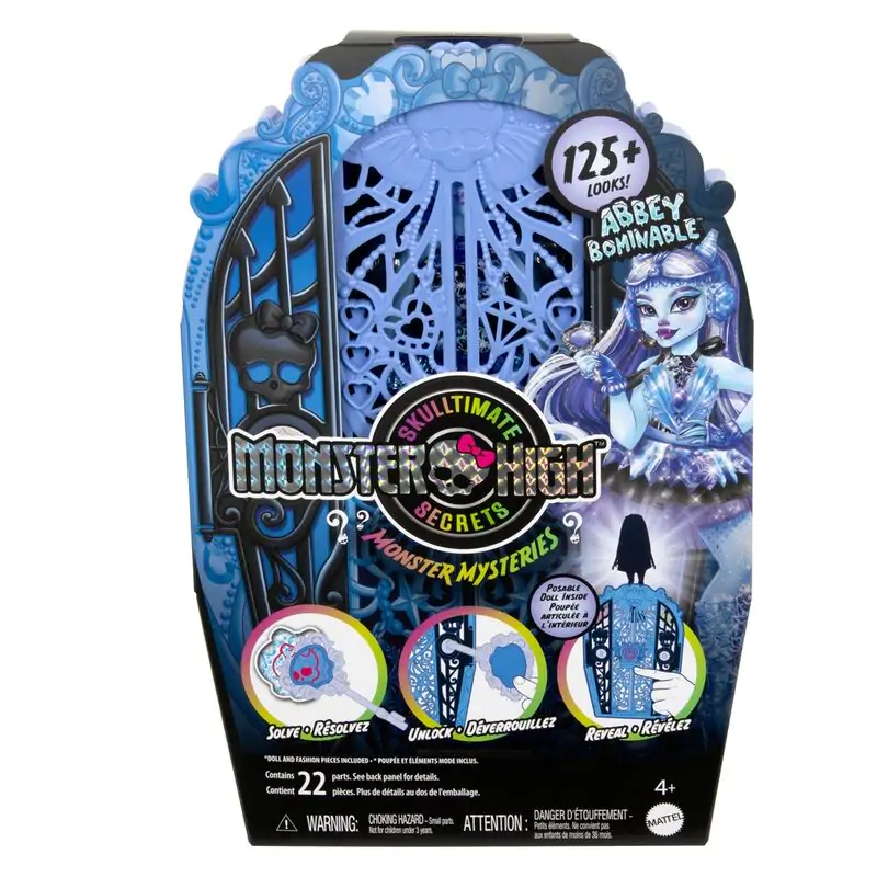 Monster High Skulltime Secrets Abbey Bominable doll + cupboard product photo