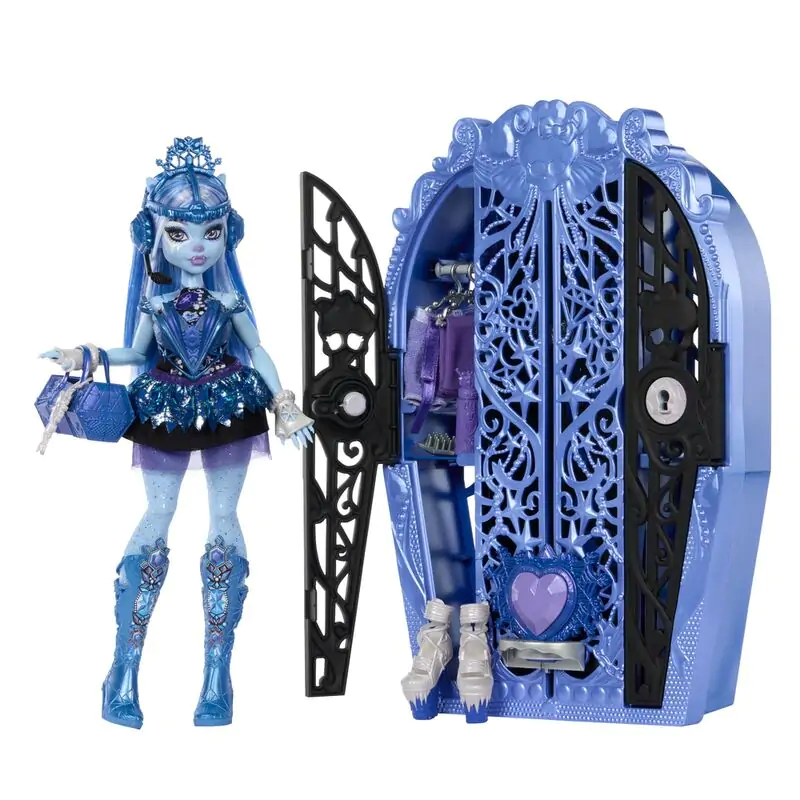 Monster High Skulltime Secrets Abbey Bominable doll + cupboard product photo