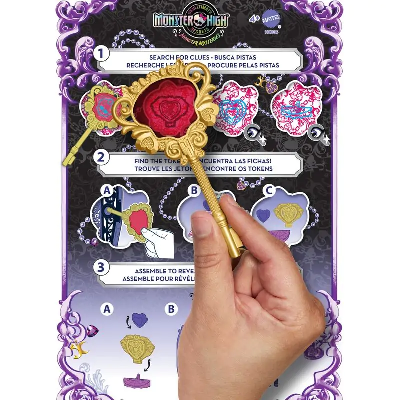 Monster High Skulltime Secrets Clawdeen Wolf doll + cupboard product photo