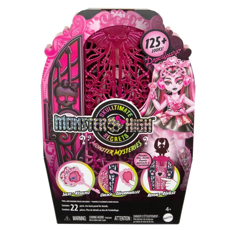 Monster High Skulltime Secrets Draculaura doll + cupboard product photo