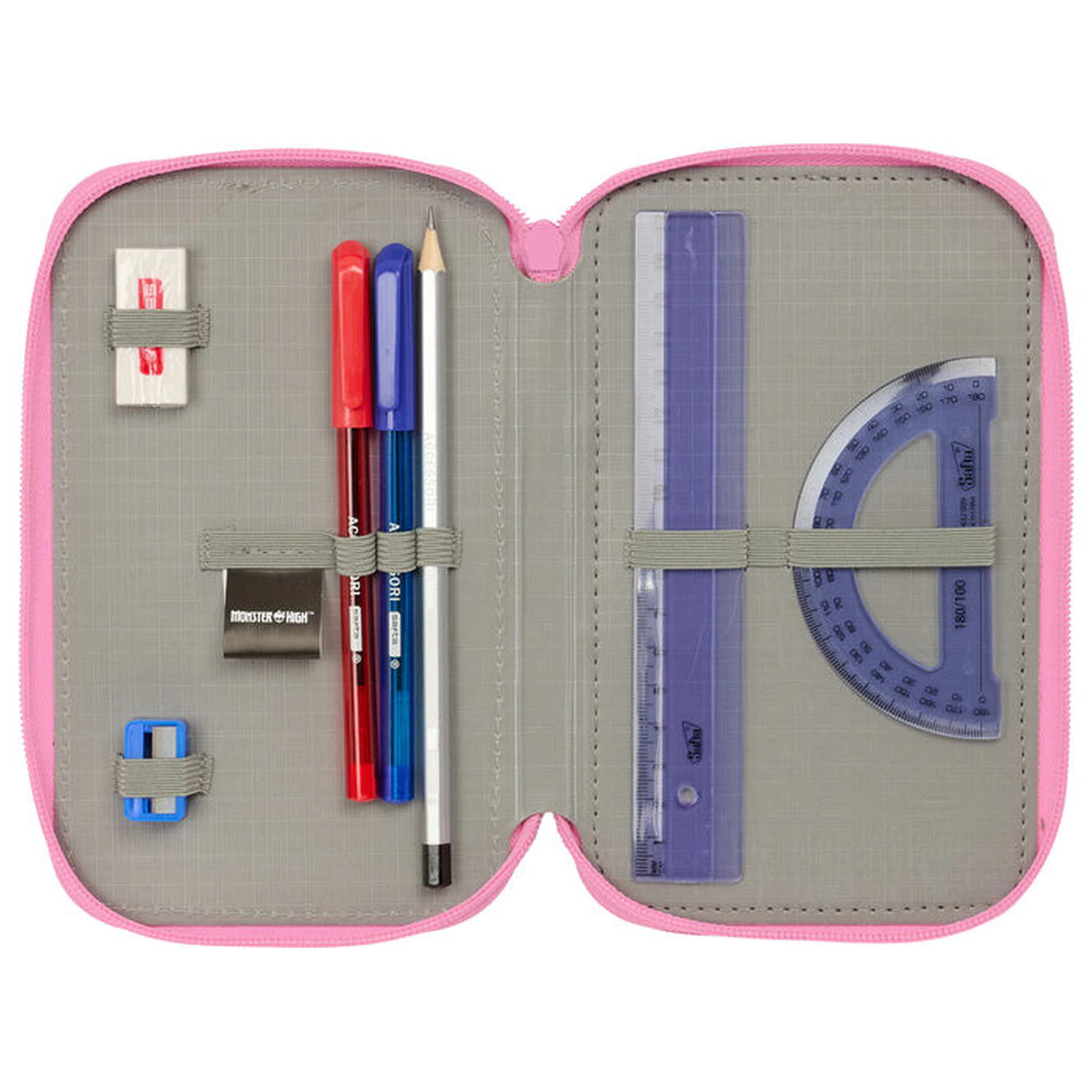 Monster High triple pencil case 37pcs product photo