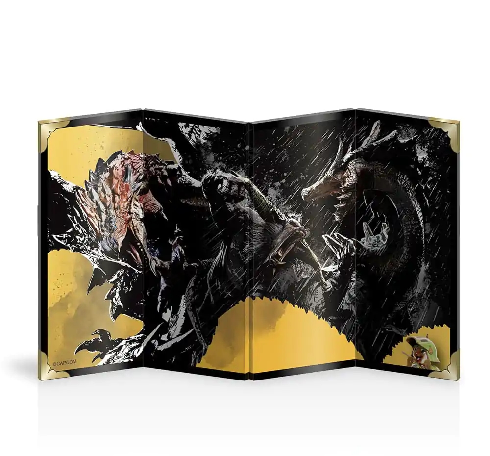 Monster Hunter Mini Folding Screen Ink Painting product photo