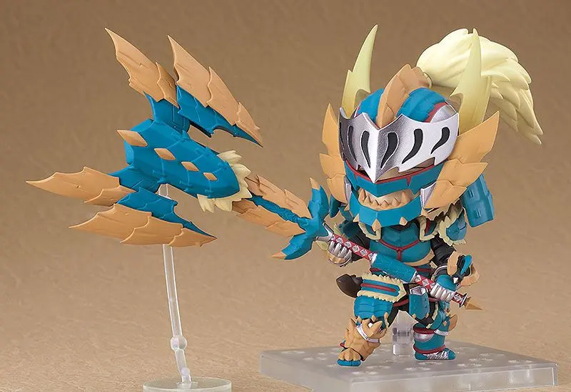Monster Hunter World Iceborne Nendoroid Action Figure Hunter Male Zinogre Alpha Armor 10 cm product photo