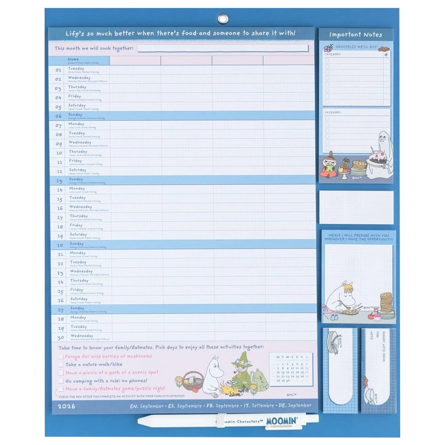 Moomin Magnetic Planner 2026/27 30 x 35 cm product photo