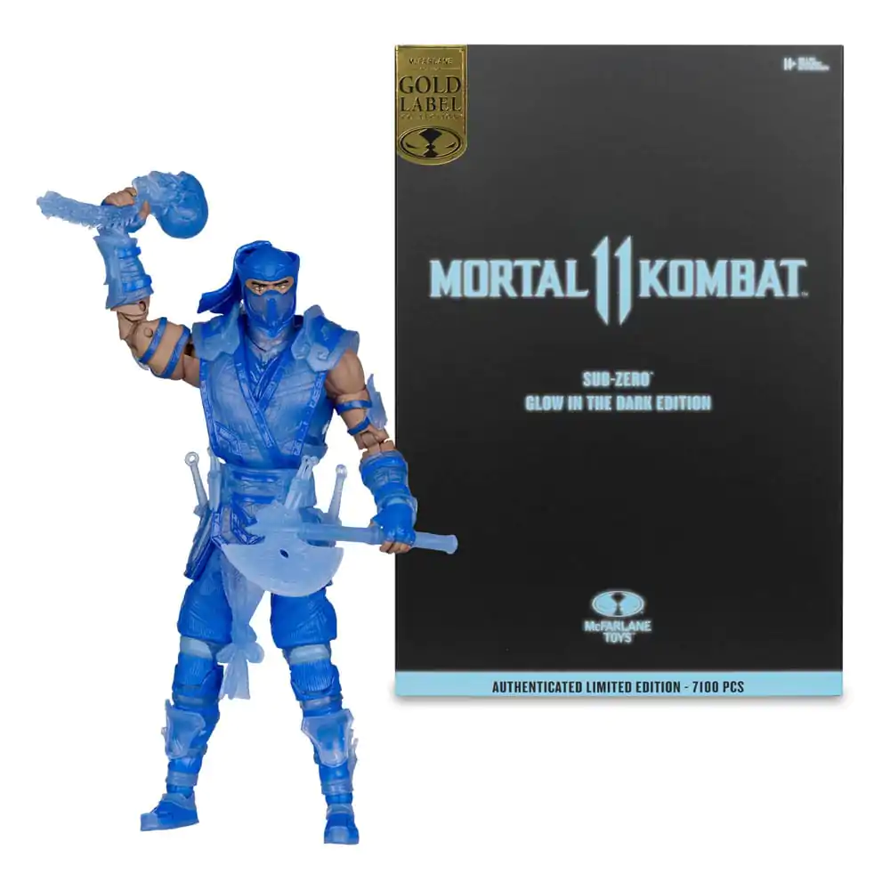 Mortal Kombat Action Figure Glow in the Dark Edition Sub-Zero (Gold Label) 18 cm product photo
