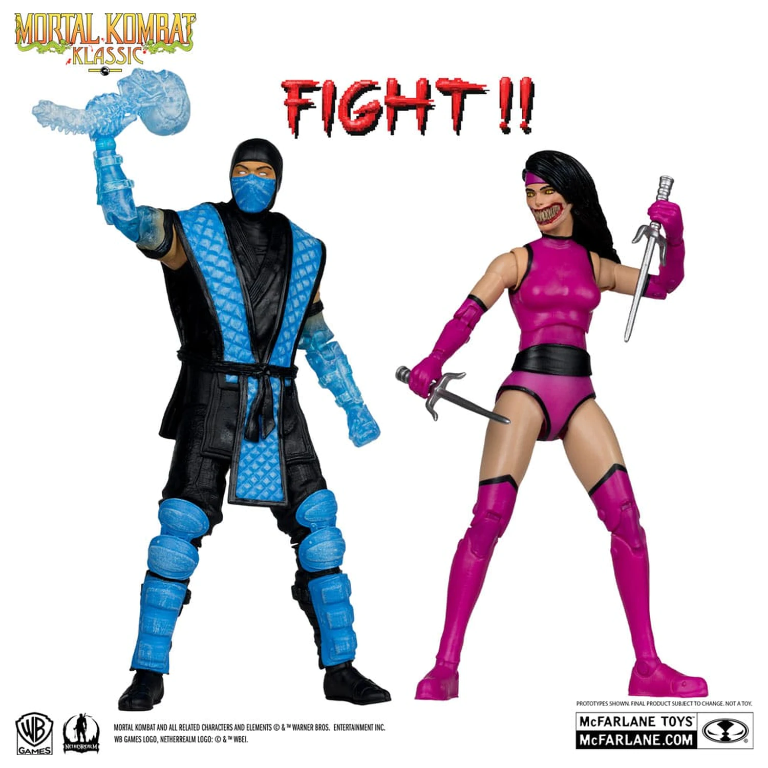 Mortal Kombat Action Figure 2-Pack Sub-Zero vs. Mileena (Klassiks) 18 cm product photo