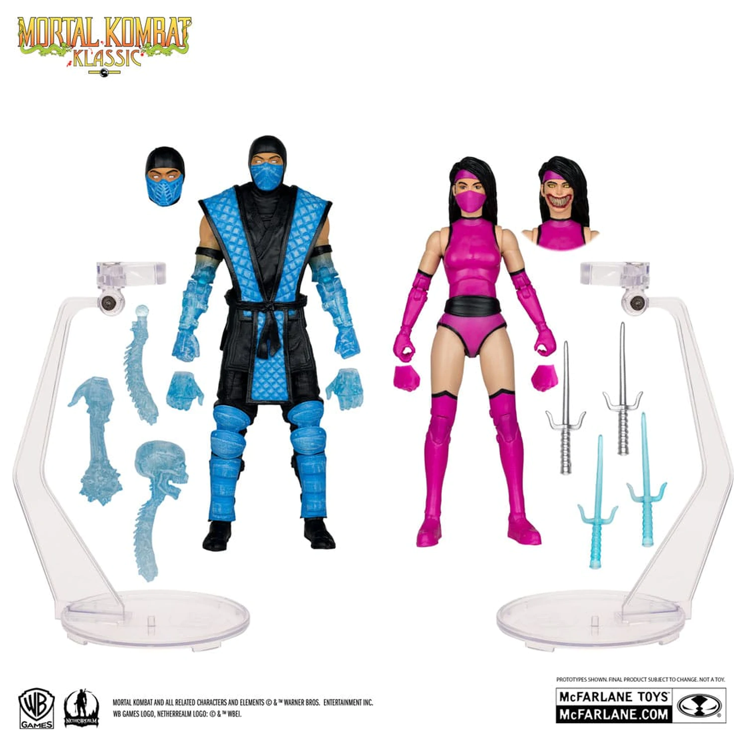 Mortal Kombat Action Figure 2-Pack Sub-Zero vs. Mileena (Klassiks) 18 cm product photo