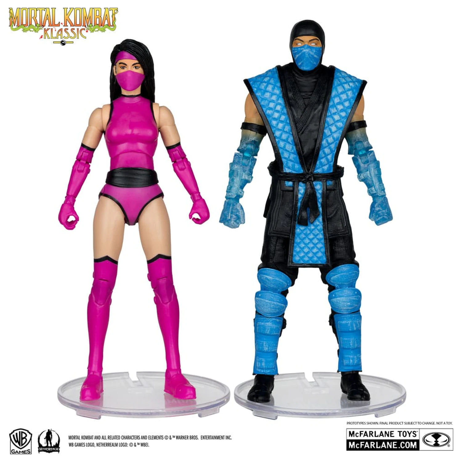 Mortal Kombat Action Figure 2-Pack Sub-Zero vs. Mileena (Klassiks) 18 cm product photo