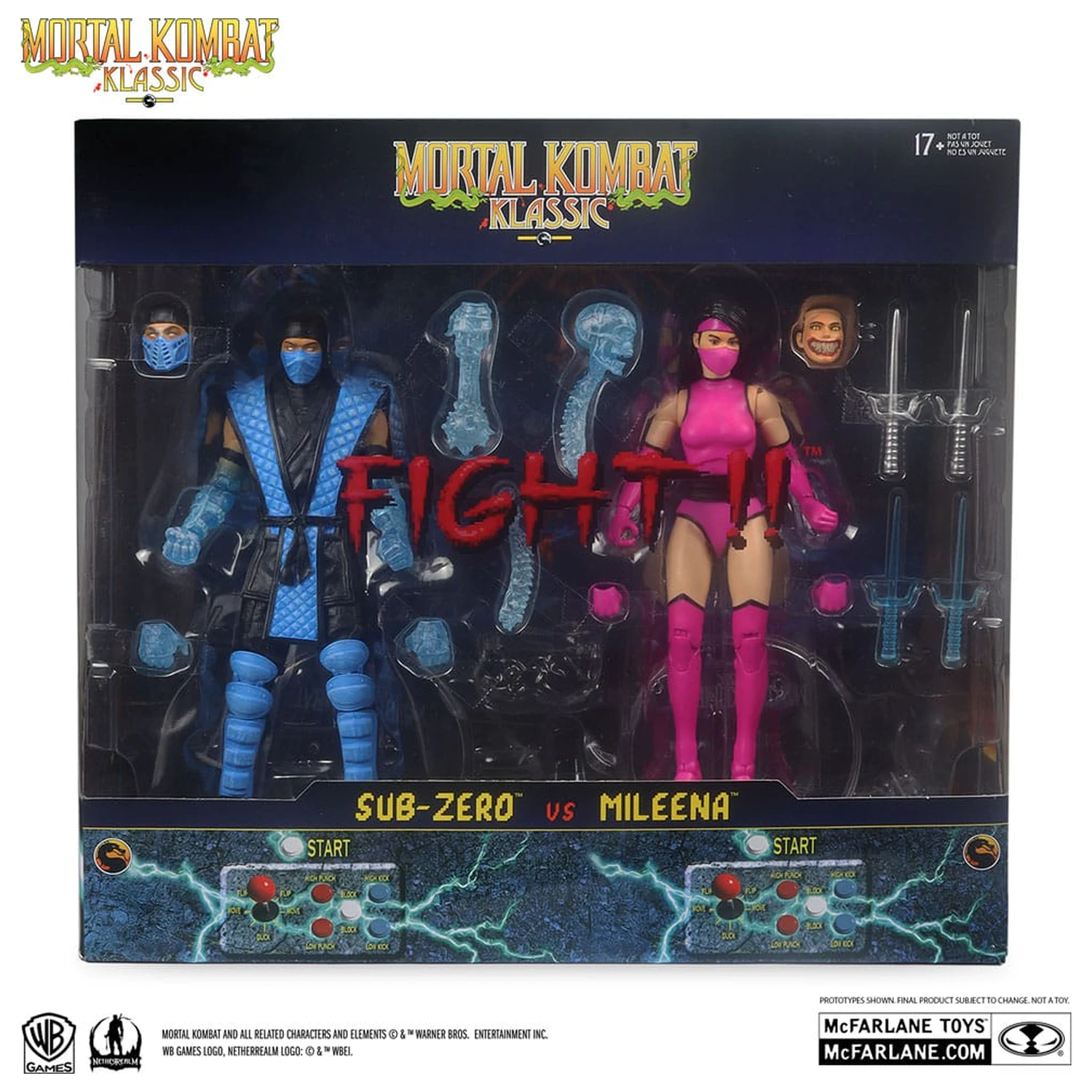 Mortal Kombat Action Figure 2-Pack Sub-Zero vs. Mileena (Klassiks) 18 cm product photo
