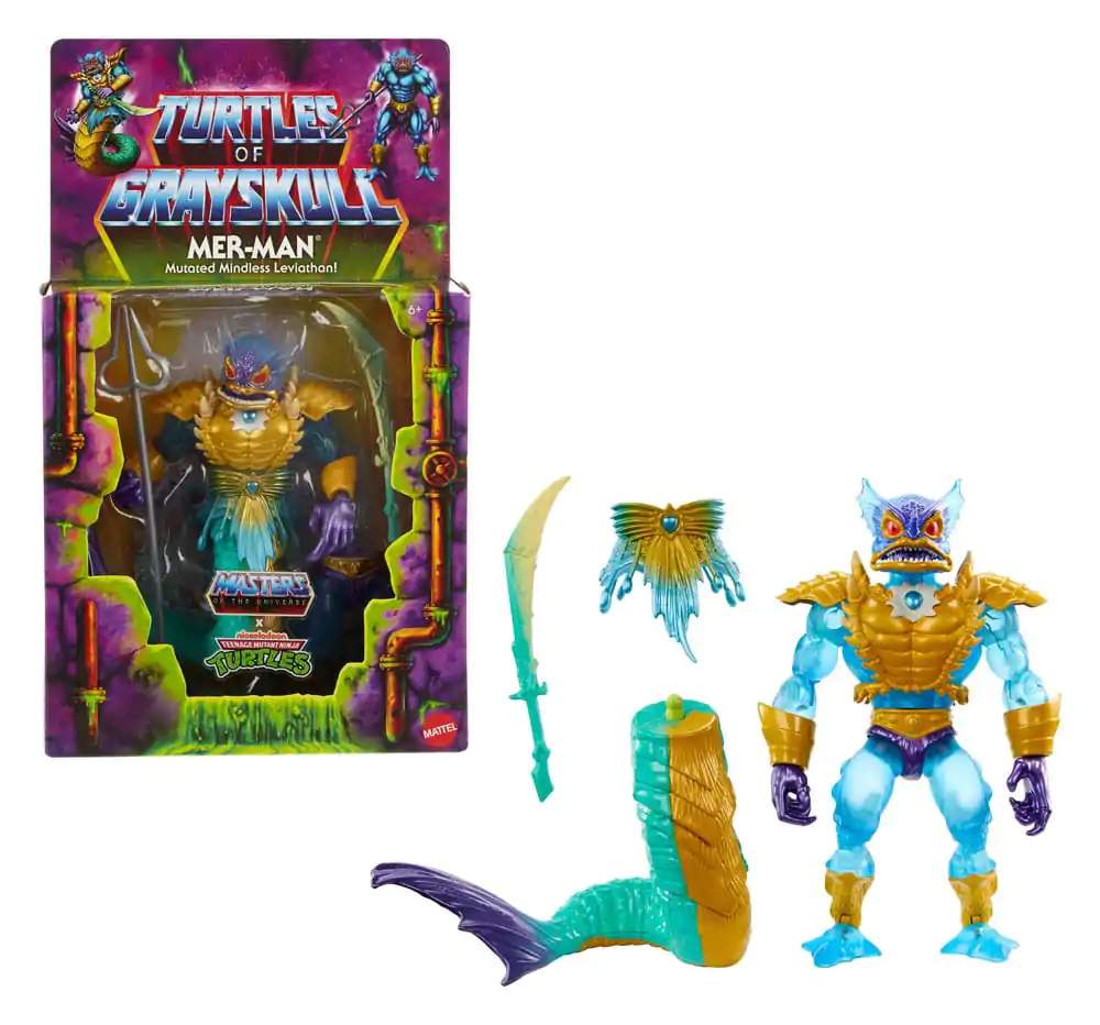 MOTU x TMNT: Turtles of Grayskull Deluxe Action Figure Mer-Man 14 cm product photo