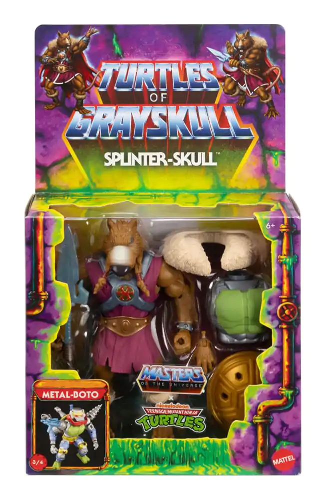 MOTU x TMNT: Turtles of Grayskull Deluxe Action Figure Splinter-Skull 14 cm termékfotó