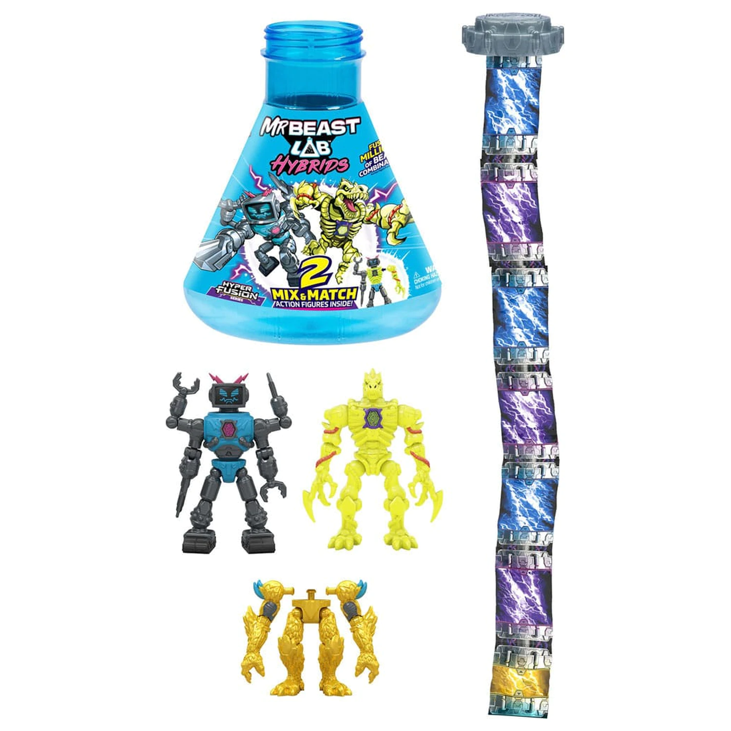 Mr. Beast Lab Hybrids Series 2 Mini Figuren 2er-Pack Lab-Bot vs Gid Skeleton 11 cm  product photo