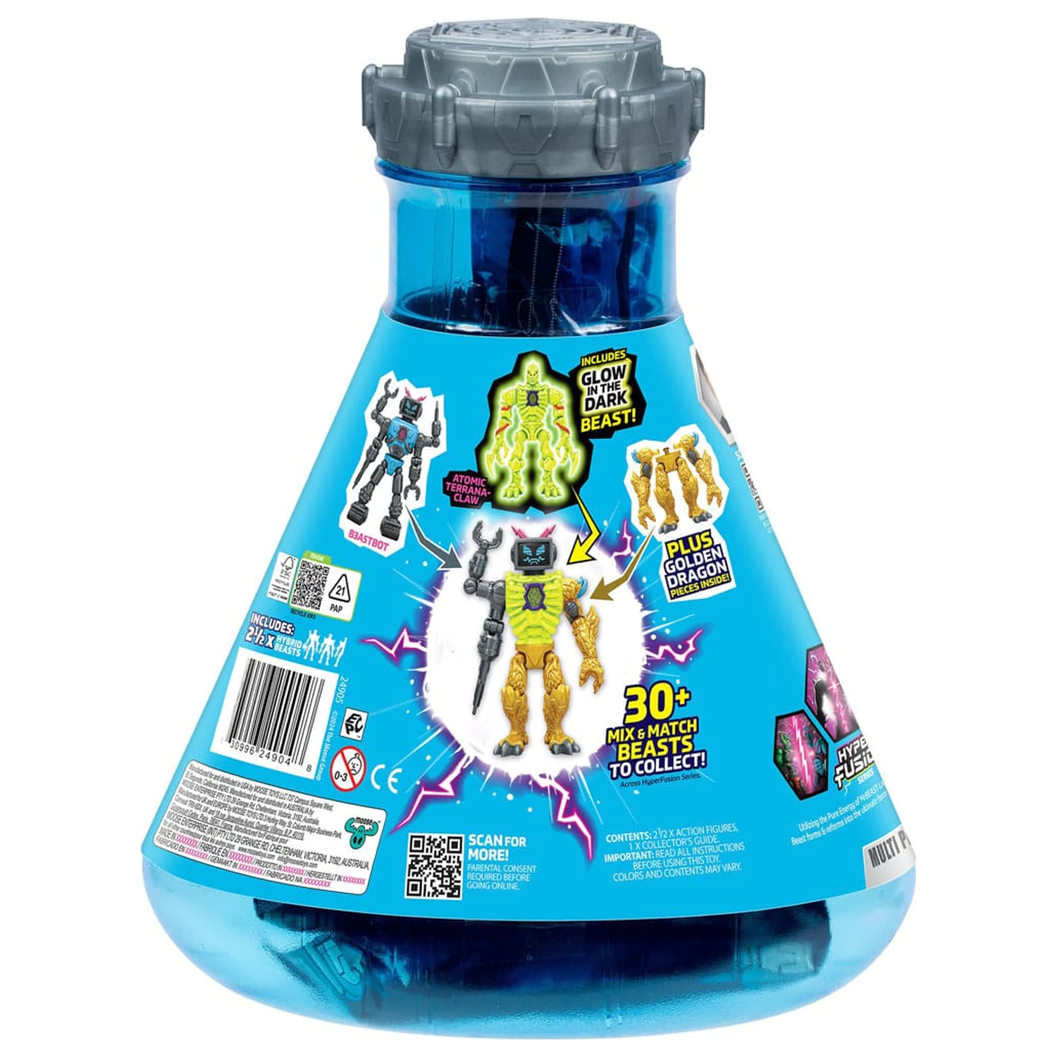 Mr. Beast Lab Hybrids Series 2 Mini Figuren 2er-Pack Lab-Bot vs Gid Skeleton 11 cm  product photo