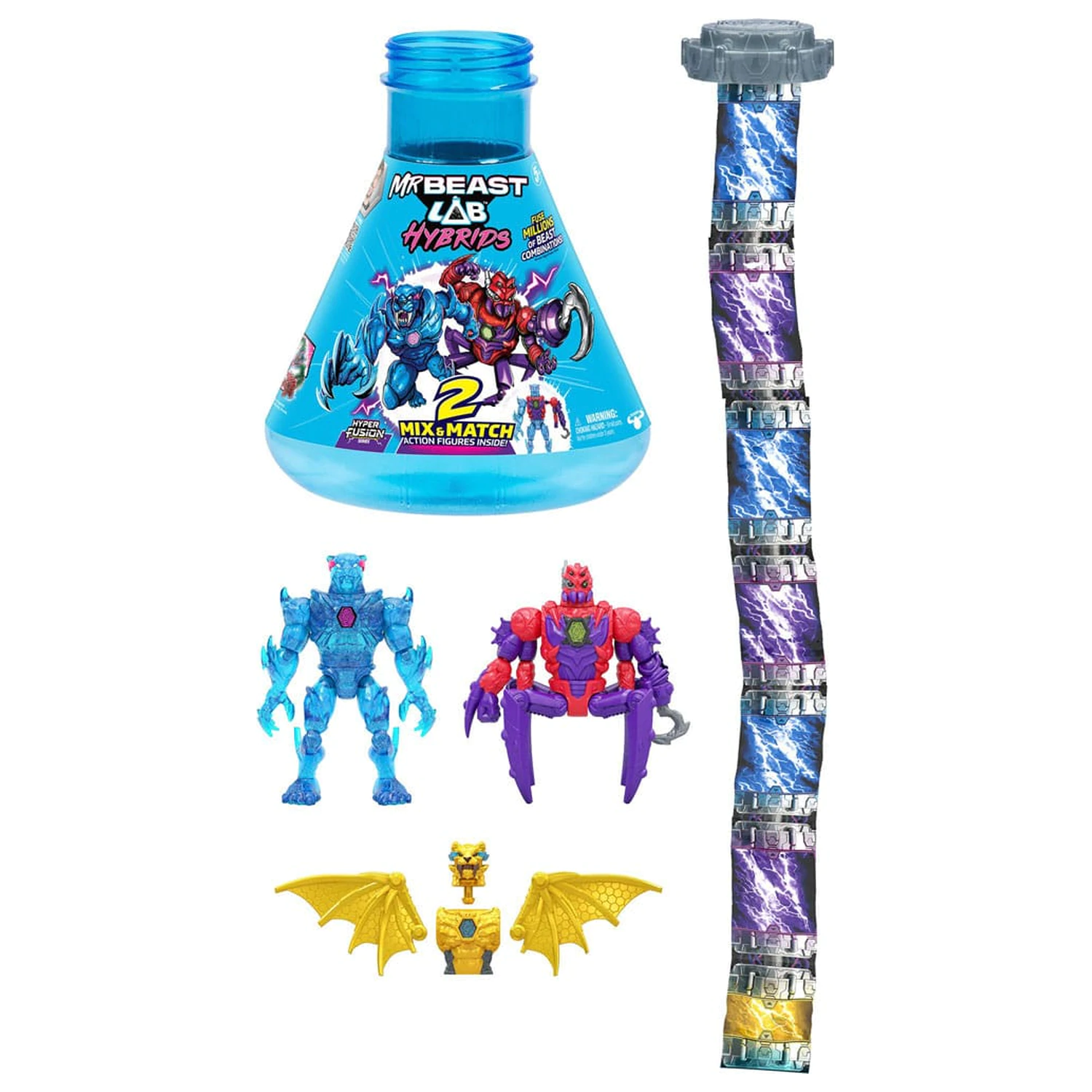 Mr. Beast Lab Hybrids Series 2 Mini Figuren 2er-Pack Spider vs Energy Panther 11 cm  product photo
