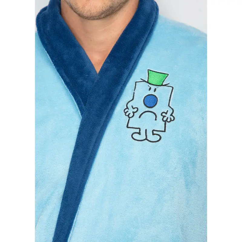 Mr Men Little Miss Mr Grumpy mens fleece bathrobe product photo