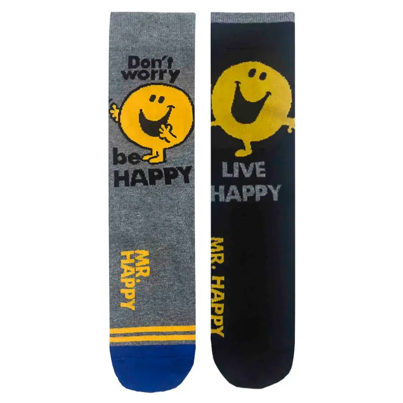 Mr Men Mr Happy 2 pack assorted socks product photo