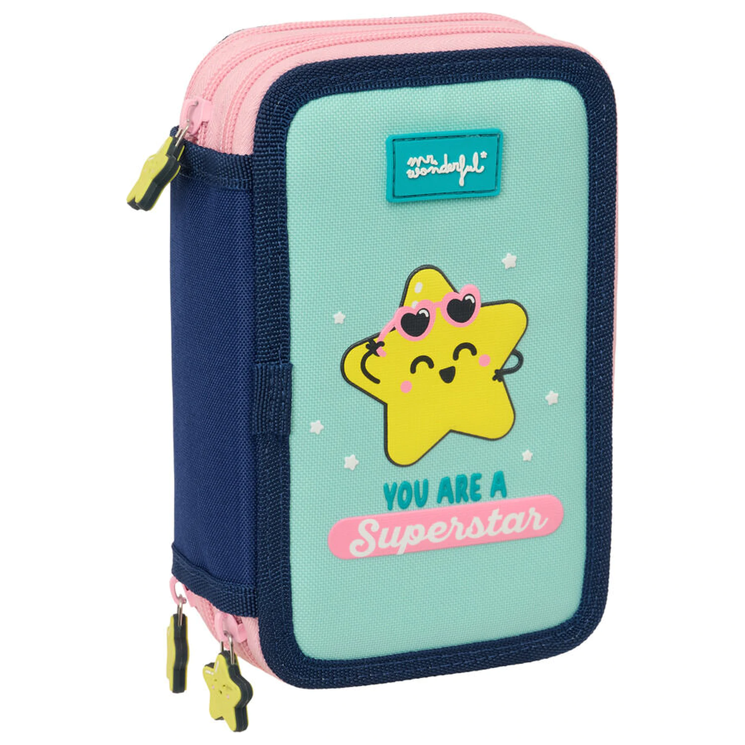 Mr. Wonderful Star triple pencil case 37pcs product photo