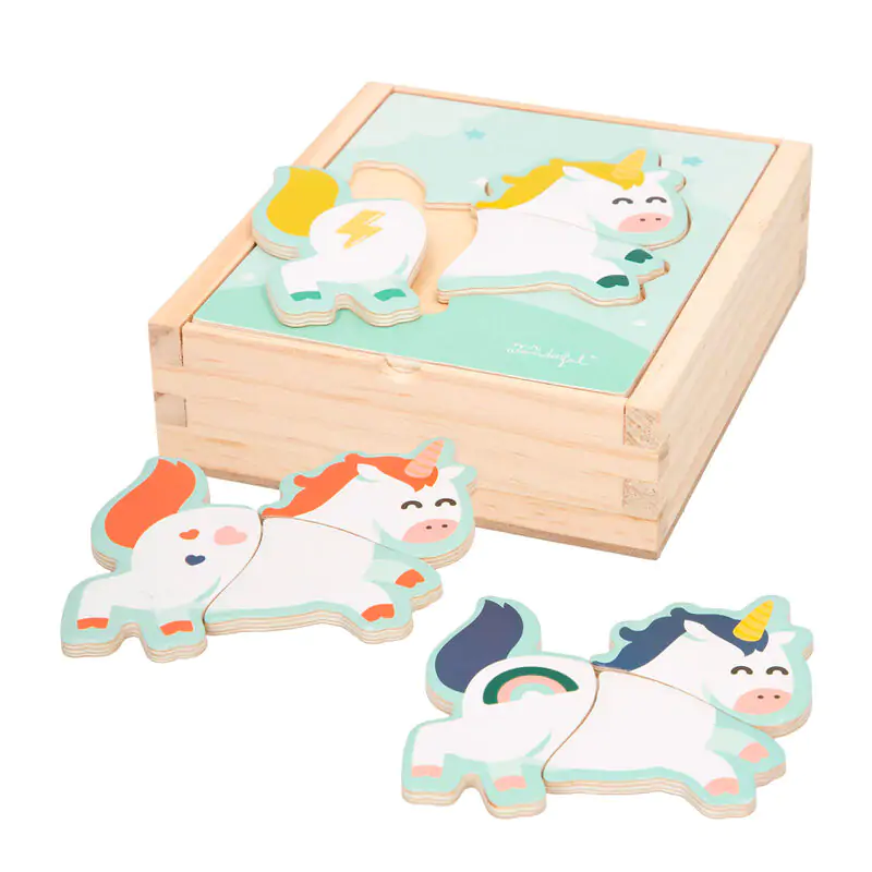 Mr Wonderfull Unicorn wood puzzle 18pcs product photo