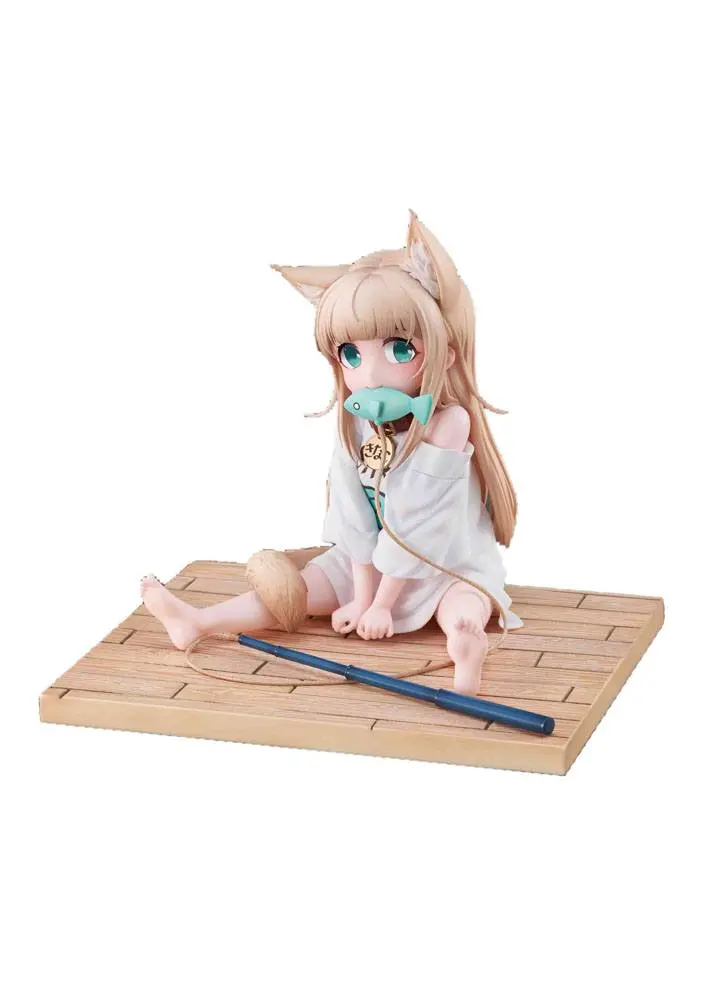 My Cat Is a Kawaii Girl PVC Statue 1/6 Kinako Sitting Fish Ver. Deluxe Version 14 cm product photo