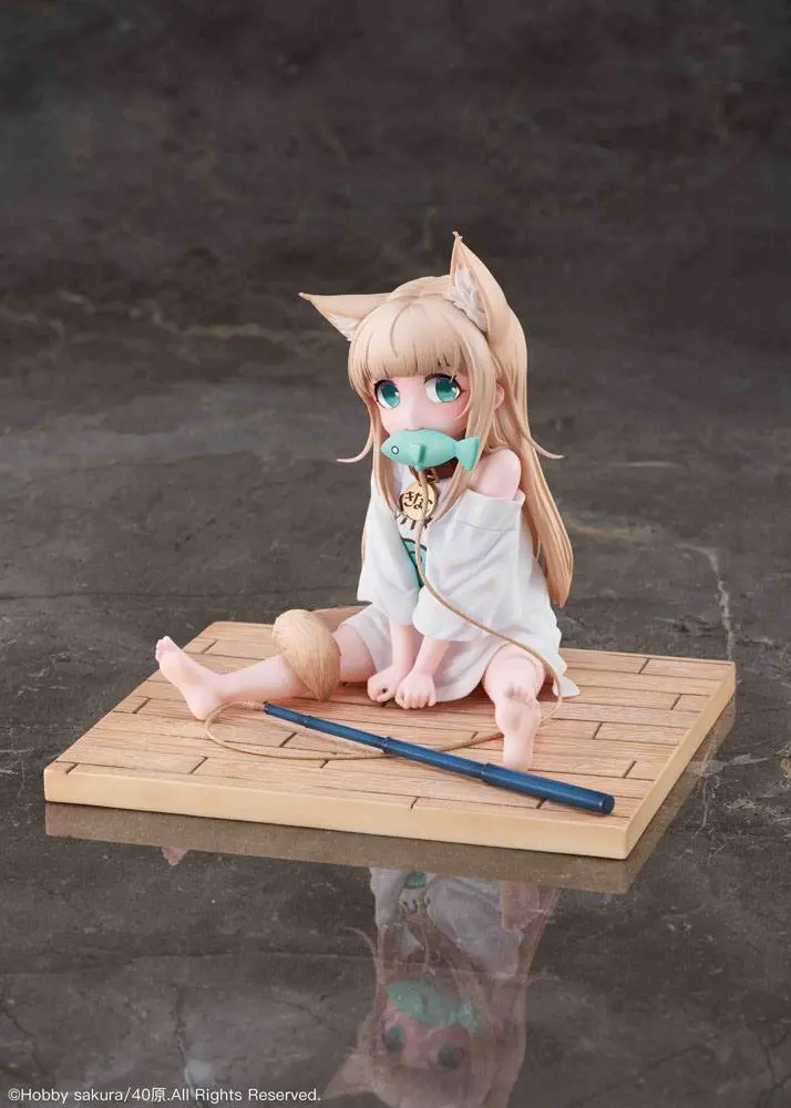My Cat Is a Kawaii Girl PVC Statue 1/6 Kinako Sitting Fish Ver. Deluxe Version 14 cm product photo