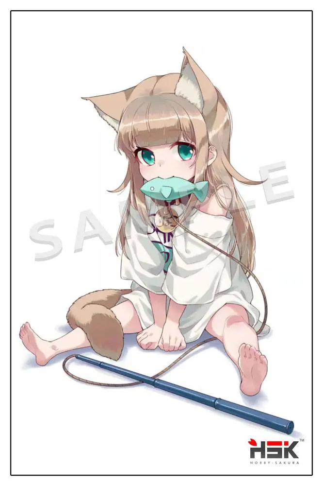 My Cat Is a Kawaii Girl PVC Statue 1/6 Kinako Sitting Fish Ver. Deluxe Version 14 cm product photo