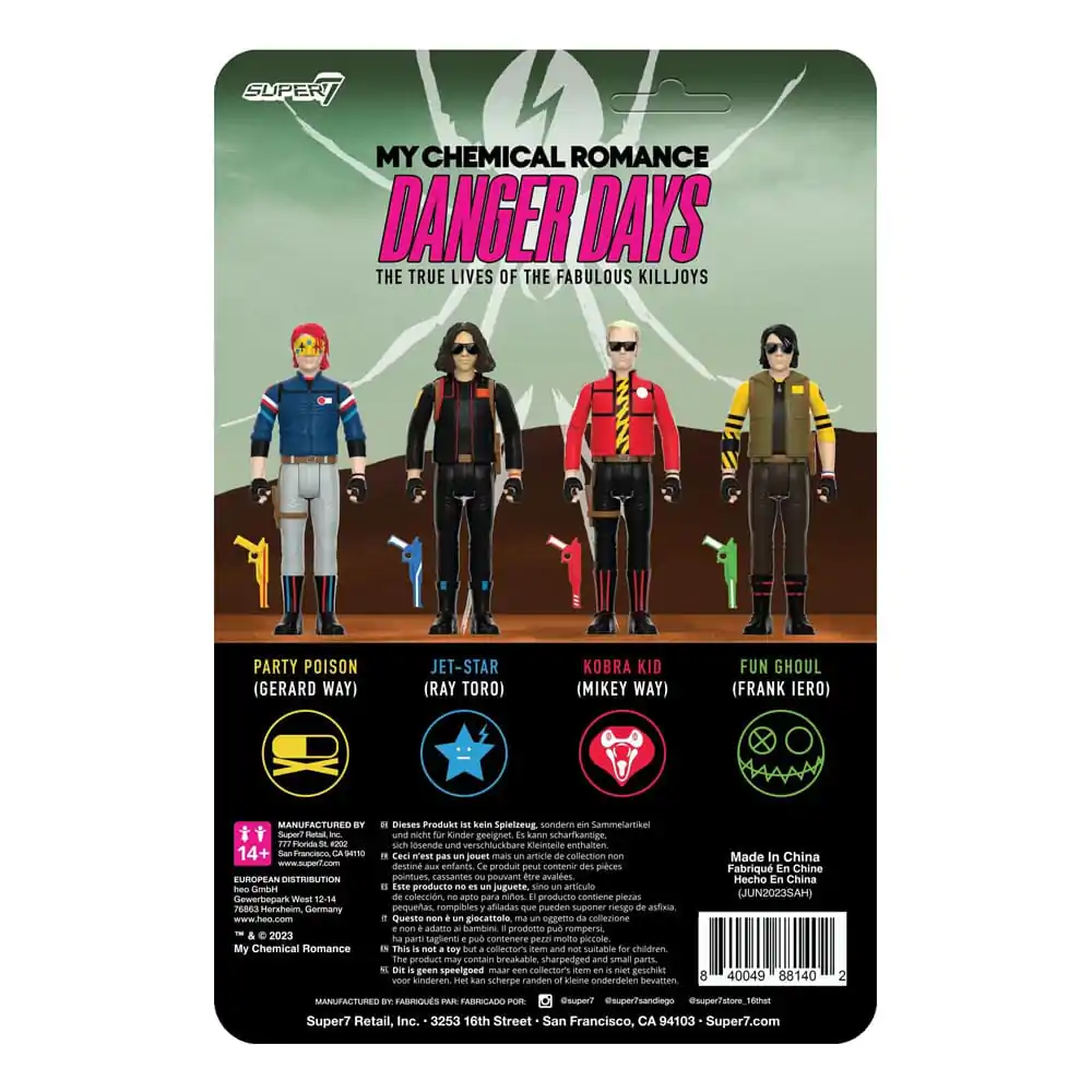 My Chemical Romance ReAction Action Figure Wave 01 (Danger Days) Party Poison (Unmasked) 10 cm product photo