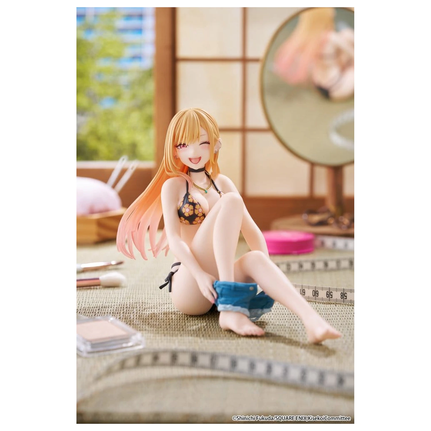 My Dress-Up Darling Desktop Cute PVC Figure Marin Kitagawa (Measured Swimsuit Ver.) Reissue 13 cm product photo
