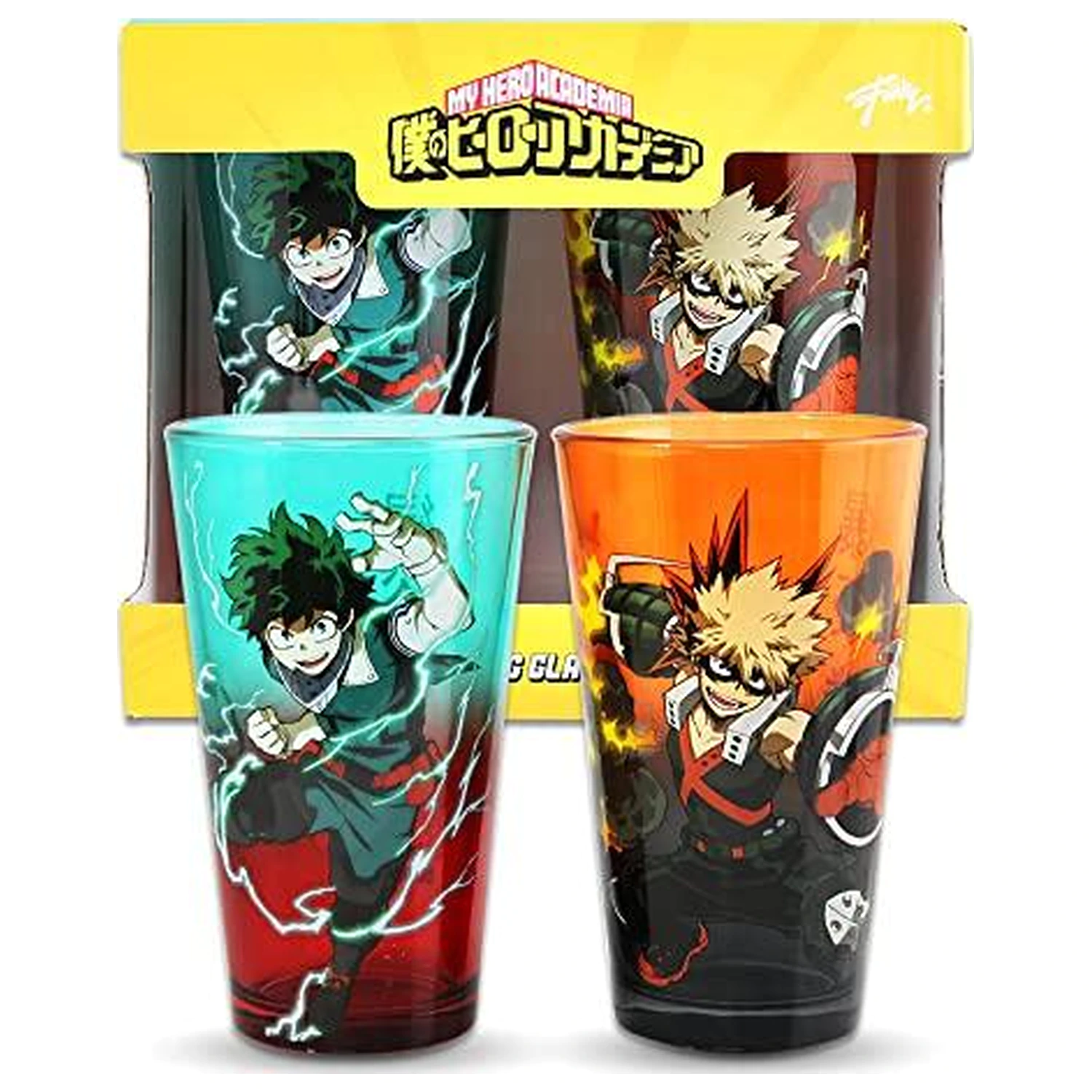 My Hero Academia Izuku & Bakugo Pack of 2 450ml glass product photo