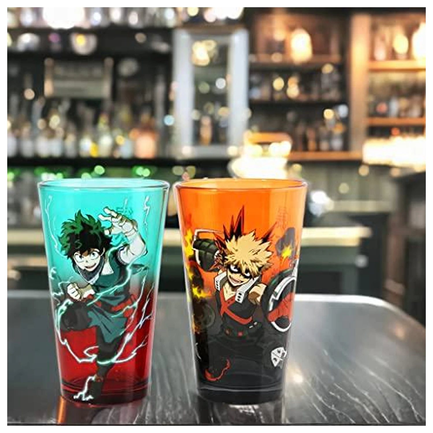 My Hero Academia Izuku & Bakugo Pack of 2 450ml glass product photo