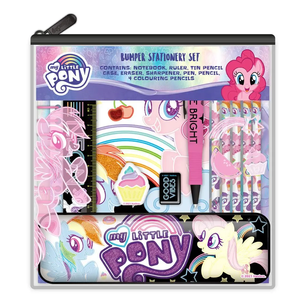 My Little Pony 12-Piece Stationery Set Bumper Wallet Good Vibes product photo