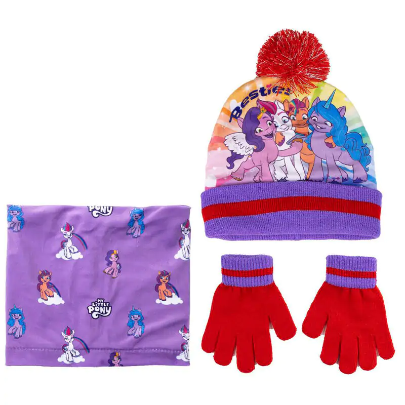 My Little Pony kids snood, hat and gloves set termékfotó