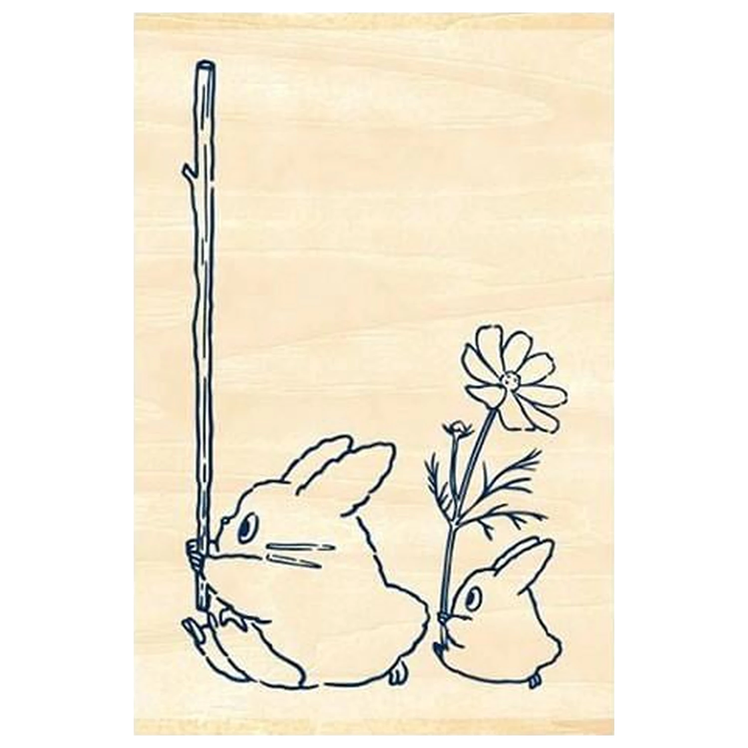 My Neighbor Totoro Blue & White Totoro Wooden Stamps product photo