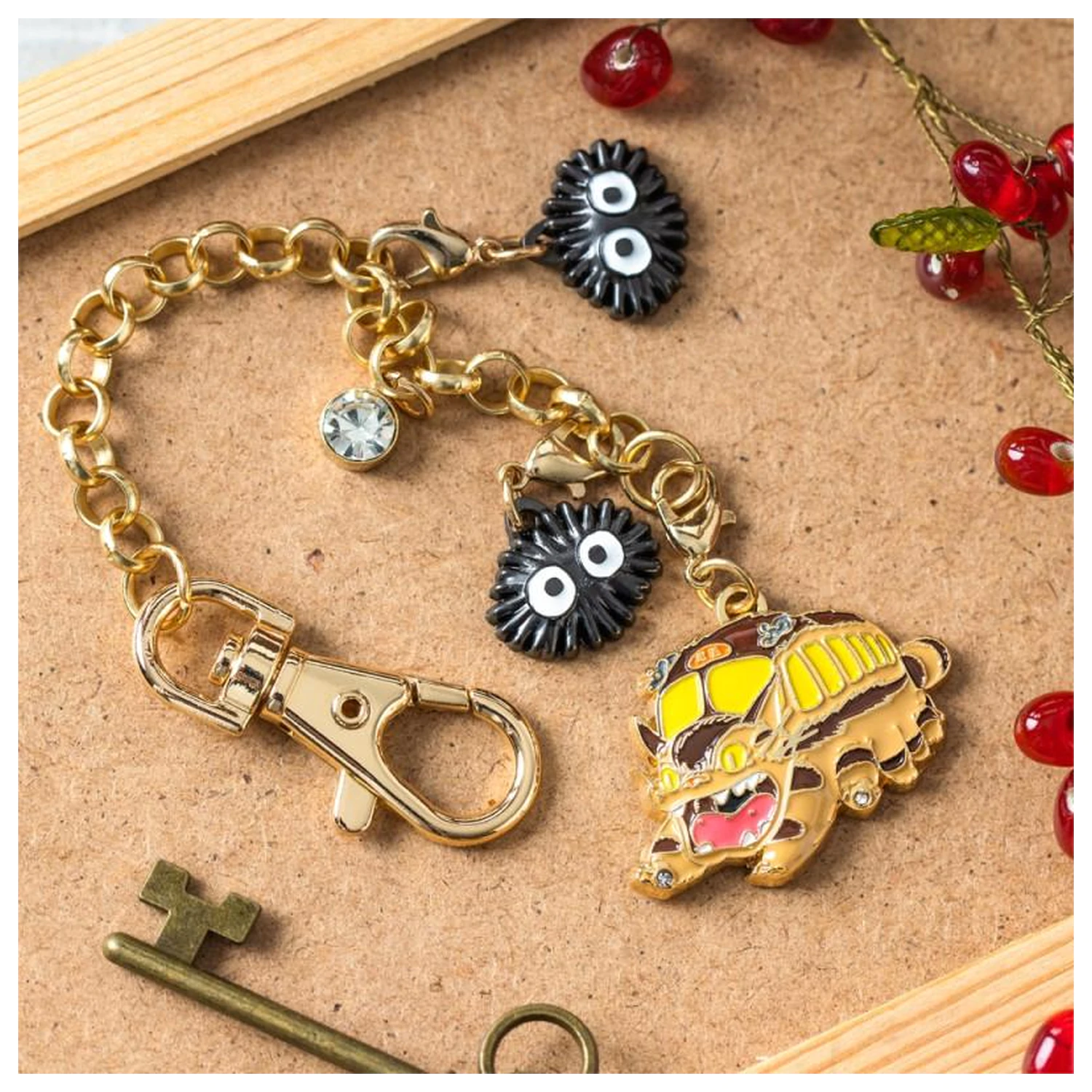 My Neighbor Totoro Chatbus & Noiraude Chainette charms product photo