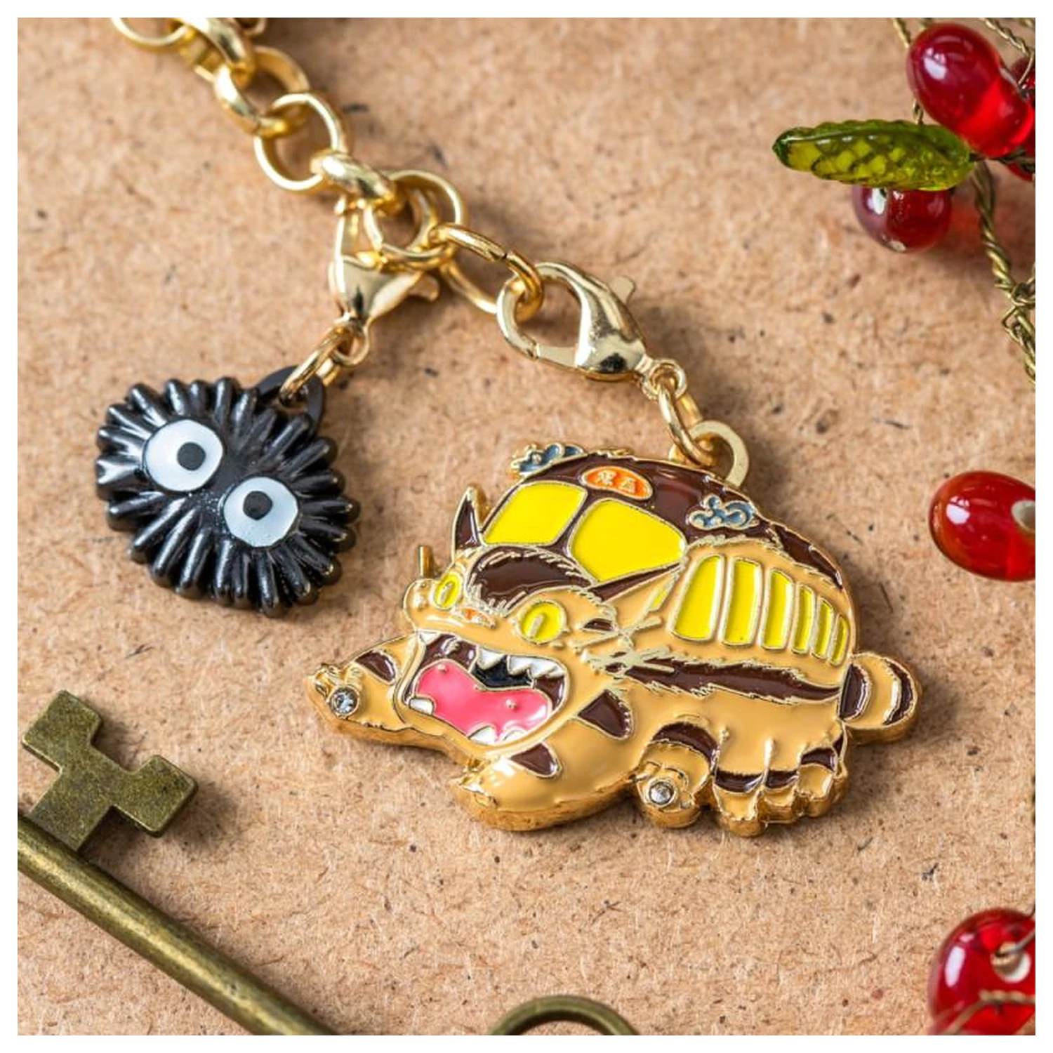 My Neighbor Totoro Chatbus & Noiraude Chainette charms product photo