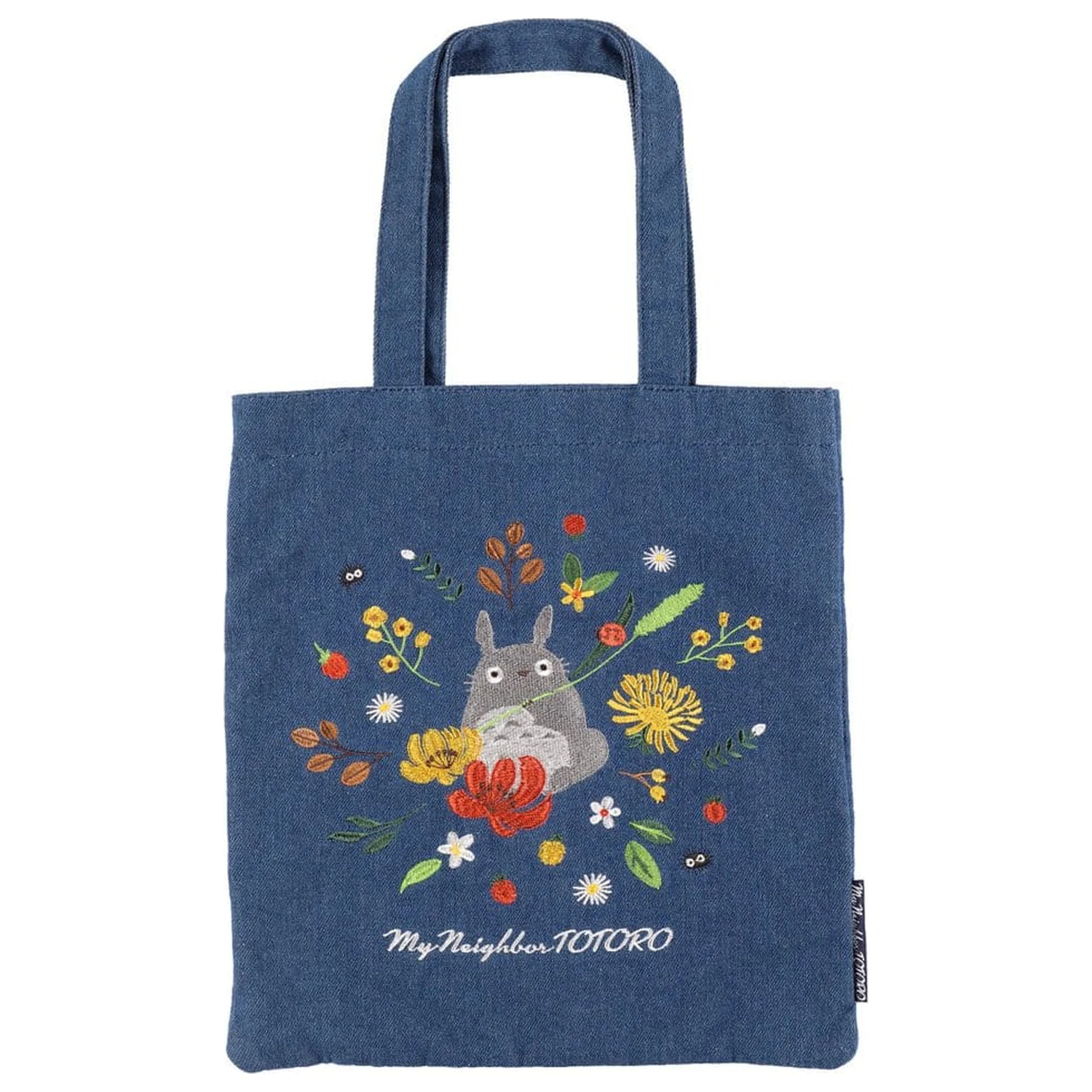 My Neighbor Totoro Tote Bag Denim Totoro & Flower Wreath product photo