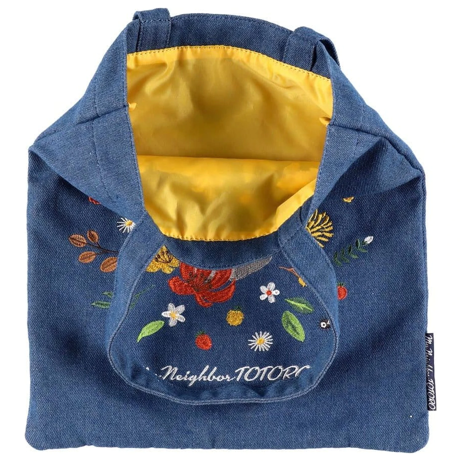 My Neighbor Totoro Tote Bag Denim Totoro & Flower Wreath product photo