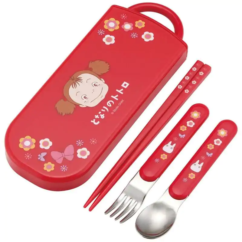 My Neighbor Totoro Chopsticks & Spoon & Fork Set Mei Red termékfotó