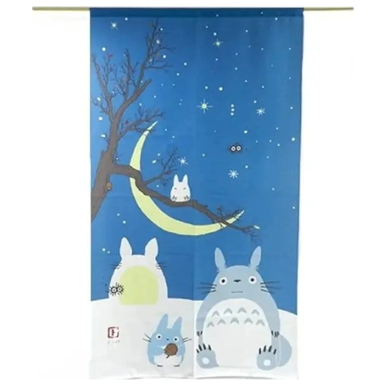 My Neighbor Totoro Noren Curtain Totoro & snowman product photo