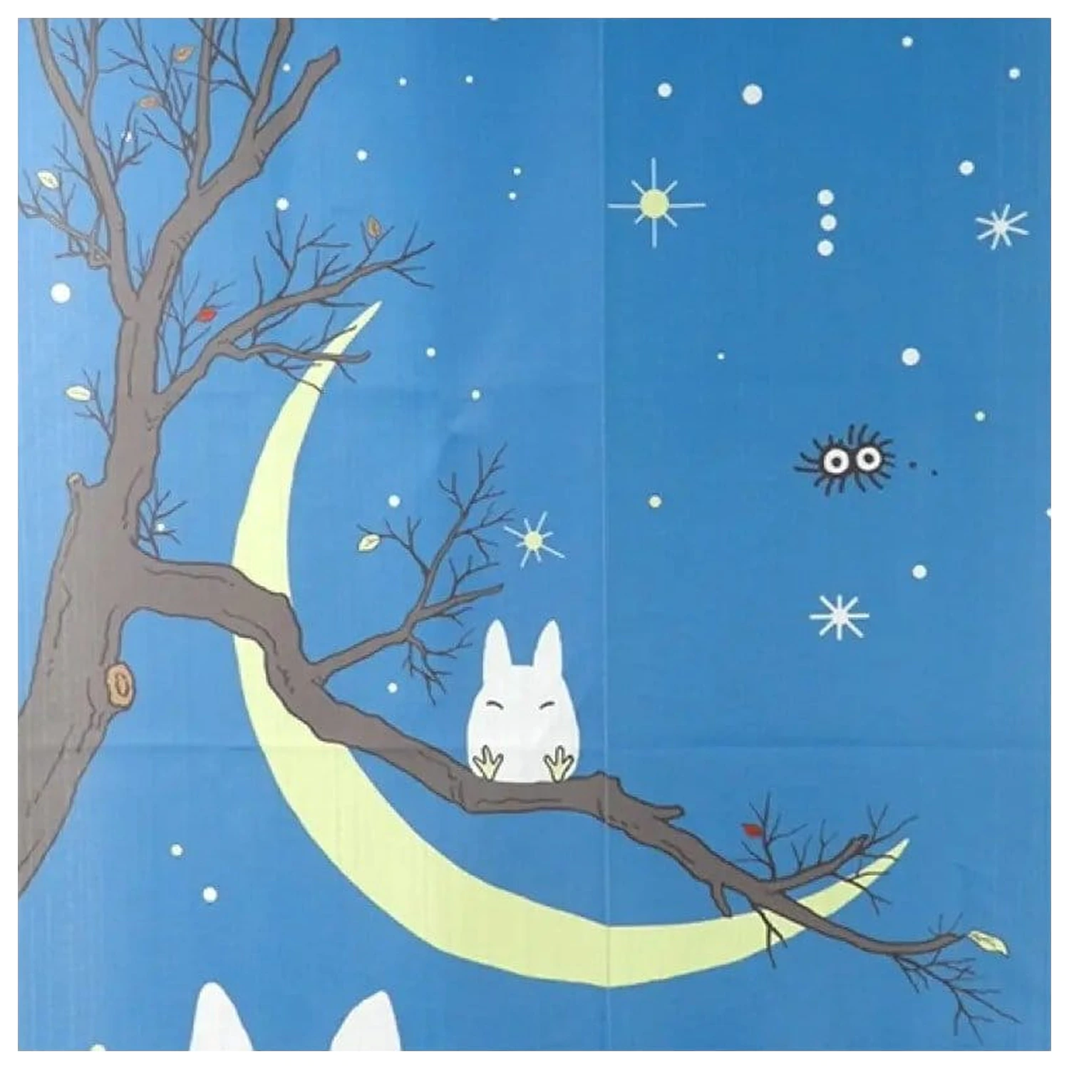 My Neighbor Totoro Noren Curtain Totoro & snowman product photo