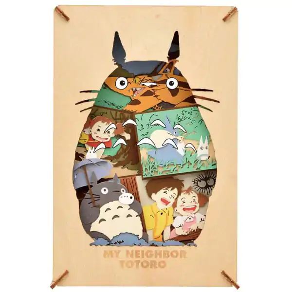 My Neighbor Totoro Paper Model Kit Paper Theater Wood Style Silhouette Big Totoro termékfotó
