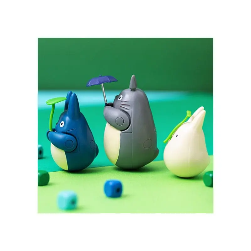 My Neighbor Totoro Round Bottomed Figurine Mid Totoro with leaf 6 cm product photo