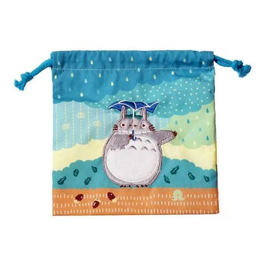 My Neighbor Totoro Laundry Storage Bag Totoro under the rain 20 x 19 cm product photo